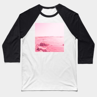 A rocky seaside in Oman pink version Baseball T-Shirt